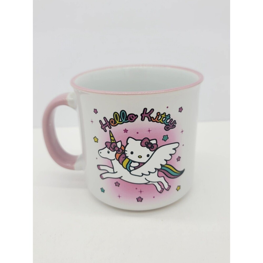 New Hello Kitty Rainbow Pink Unicorn 2022 Sanrio 20 oz Mug Collectible